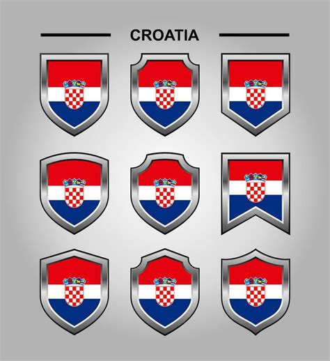 Croatia National Emblems Flag with Luxury Shield 29590837 Vector Art at ...