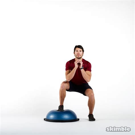 BOSU Squat Hopovers - Exercise How-to - Skimble Workout Trainer