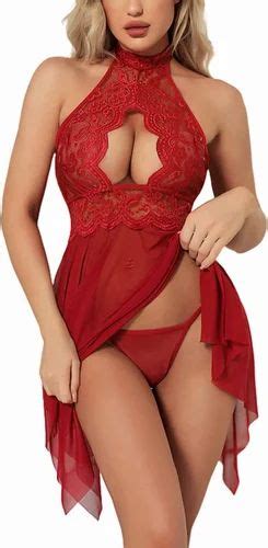 Net Plain Honeymoon Baby Doll Lingerie Multiple Color At Rs Piece