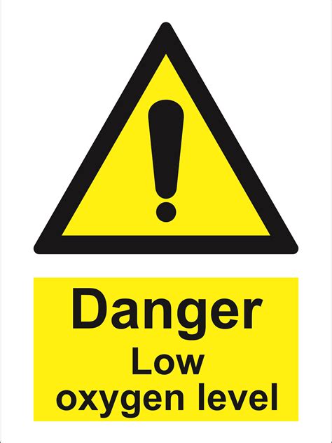 Hazard Sign Danger Low Oxygen Level Products Traconed