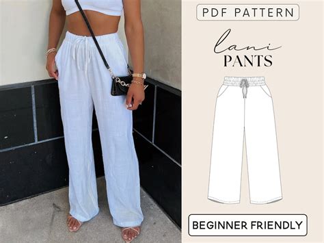 Pants Sewing Pattern PDF Easy Sewing Pattern for Women's - Etsy