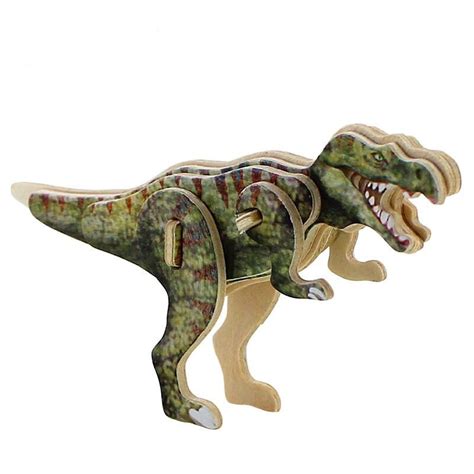 Dinozaur Mic T Rex Puzzle 3d Din Lemn EMAG Ro