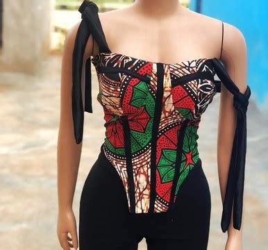 Ledome African Print Corset Top By Origin Trends Corsets Afrikrea