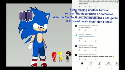 Sonic In Gacha Club Import Is On Comment Or Description Youtube