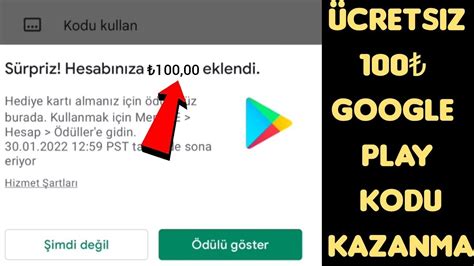 1 DAKİKADA 100 GOOGLE PLAY KODU VEREN UYGULAMA Bedava Google Play