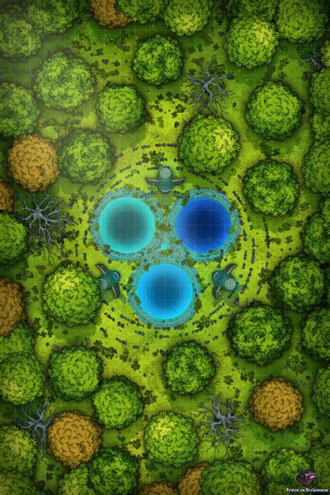 Druid Circle - D&D Map for Roll20 And Tabletop - Dice Grimorium