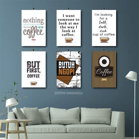 Jual 61 62 PAJANGAN DINDING QUOTES KOPI LUCU 20X30 AT5EC K3203 ZEPETO