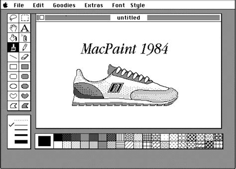 the Macintosh came out in 1984 - and Macpaint, with the ability for a