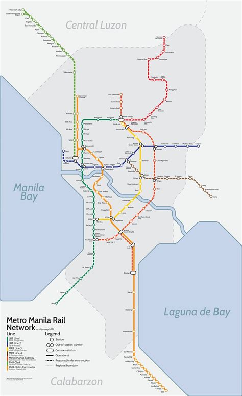 Future Manila mass transit system – Every urban rail line planned for