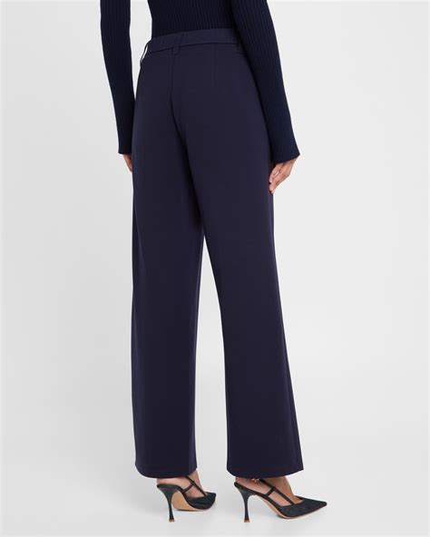 Eileen Fisher Straight Leg Flex Ponte Trousers Neiman Marcus