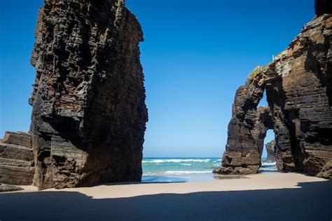 Playa As Catedrales Playa De Las Catedrales Galicia Espa A Foto Premium