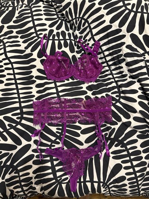 Dita Von Teese Vedette Shocking Violet Lingerie Set Gem