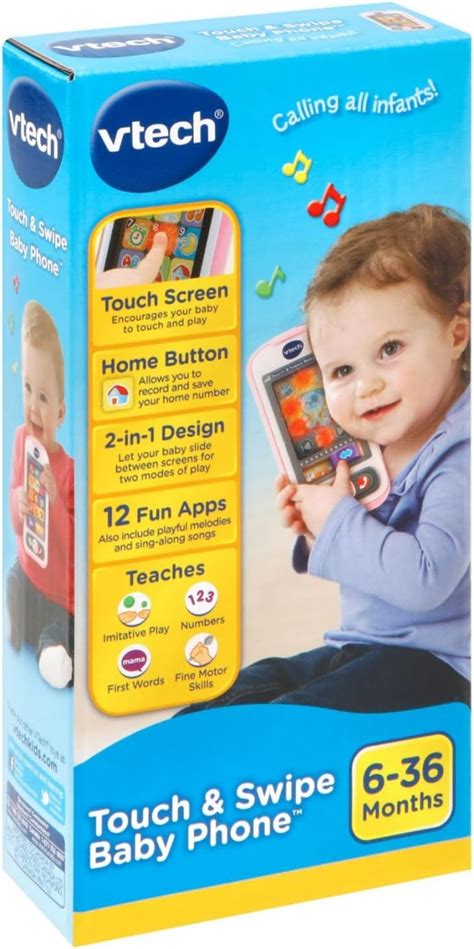 Rent Baby Gear INCLUDING VTech Touch and Swipe Baby Phone, Pink Pink Standard Packaging | BabyQuip