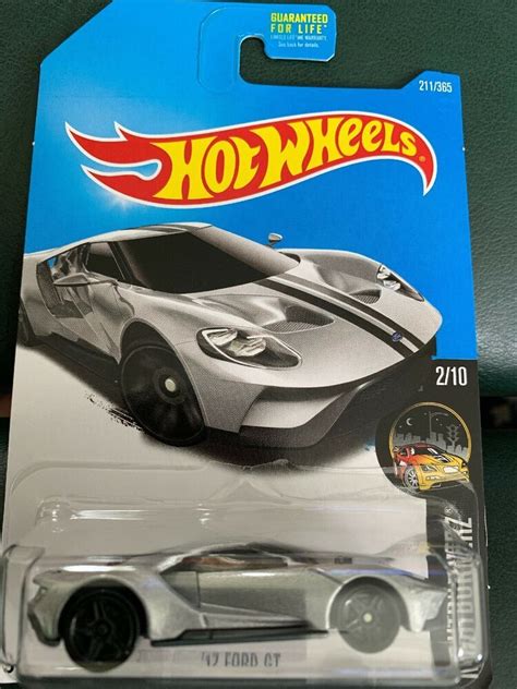 HOT WHEELS 2017 Ford GT Silver Car HW Nightburnerz HotWheels Ford Custom Hot Wheels Hot