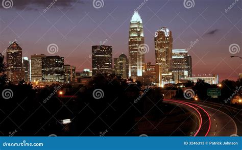 Charlotte, NC Skyline stock image. Image of apartment - 3246313