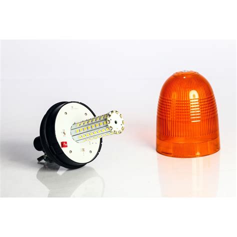 80 LED Amber Beacon Warning Light DIN Mount