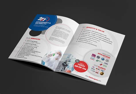 Bold Playful Medical Brochure Design For MAP Drug Testing By