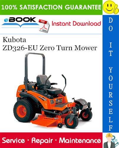 Kubota ZD326 EU Zero Turn Mower Service Repair Manual Repair Manuals