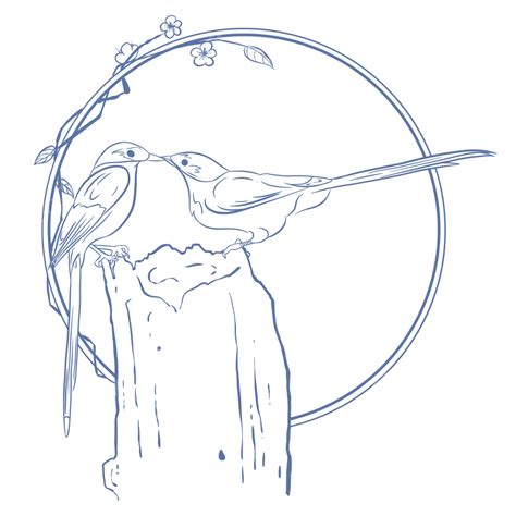 tanabata tanabata festival  drawing magpie keyword reference