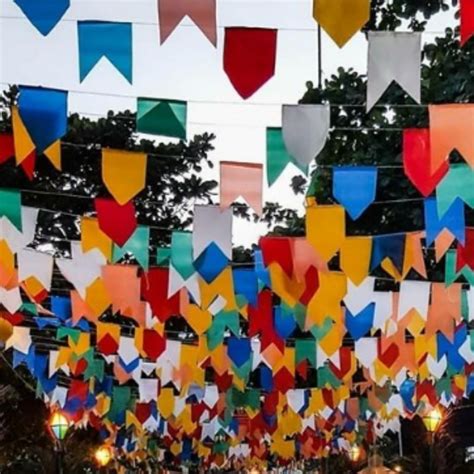 Kit Metros Bandeirinhas De Pl Stico Decora O Festa Junina S O Jo O