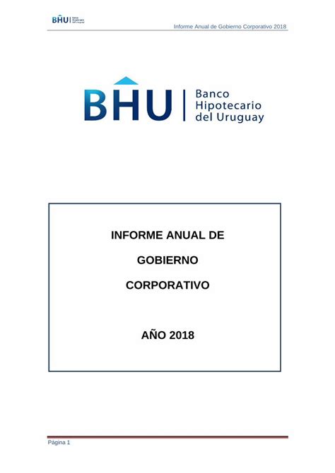 PDF INFORME ANUAL DE GOBIERNO CORPORATIVO AÑO 2018 Informe Anual