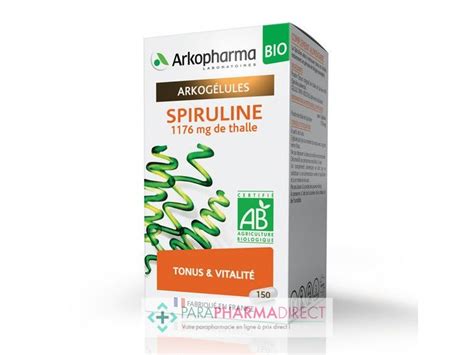 ArkoPharma ArkoGélules Spiruline Tonus et Vitalité BIO 150