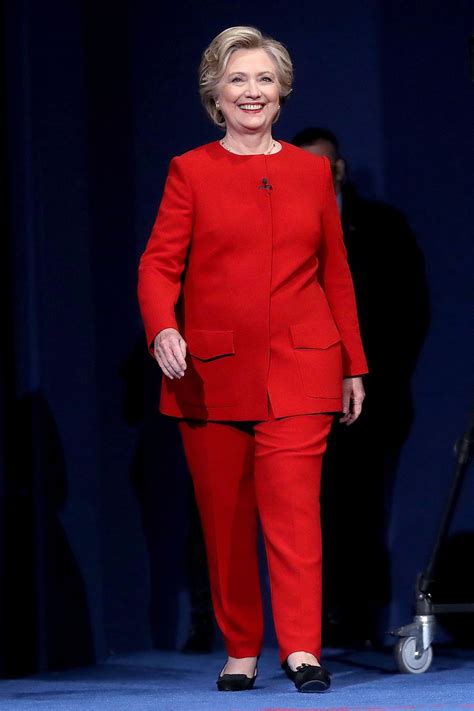 Hillary Clinton Wore Red White And Blue For Her Debate Pantsuits