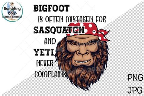 Funny Bigfoot Sasquatch Yeti Joke Pun Graphic By RamblingBoho