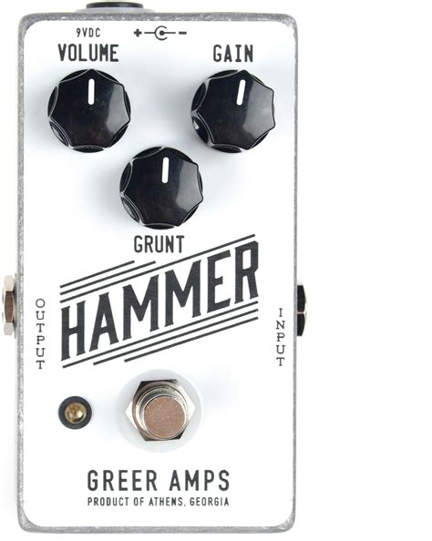 Greer amps Hammer Pédale overdrive distortion fuzz