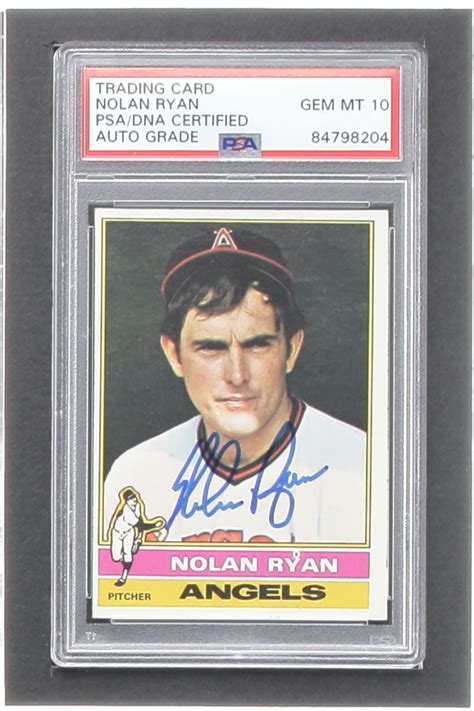 Nolan Ryan Signed Topps Psa Autograph Graded Psa