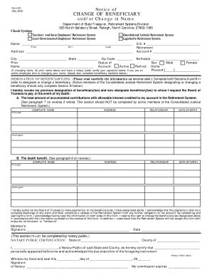 Fillable Online Retirement Form Columbus County Schools Fax Email