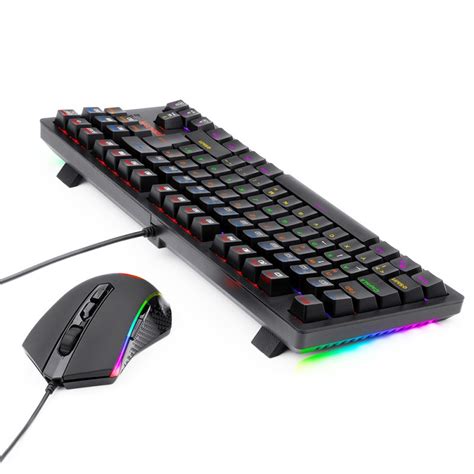 Redragon S113-KN Gaming Keyboard Mouse Combo, Rainbow Mechanical ...