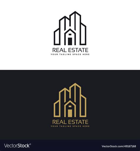 Real Estate Logo Design Royalty Free Vector Image