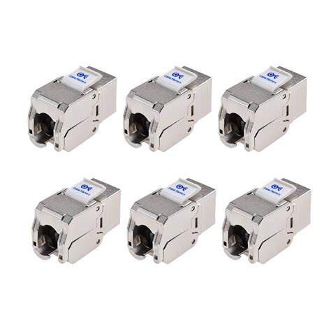 Cable Matters Paquete De 6 Conectores Keystone Blindados RJ45 Con