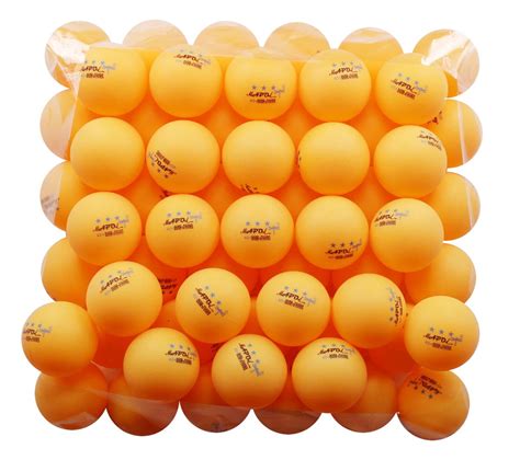 MAPOL 50 Pack Orange 3 Star Premium Ping Pong Balls Advanced Training