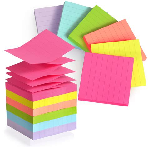 Buy Pop Up Sticky Notes 3x3 Easy Post Pop Up Notes Refill Lined