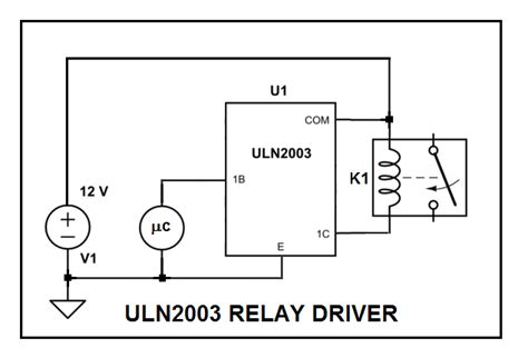 How To Drive Relay Using Uln2003 Electrical Engineering Stack Exchange