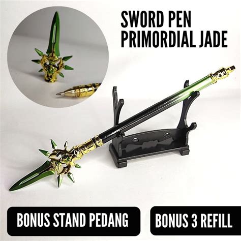 Jual Sword Pen Viral Pulpen Pedang Keren Genshin Impact Primordial Jade