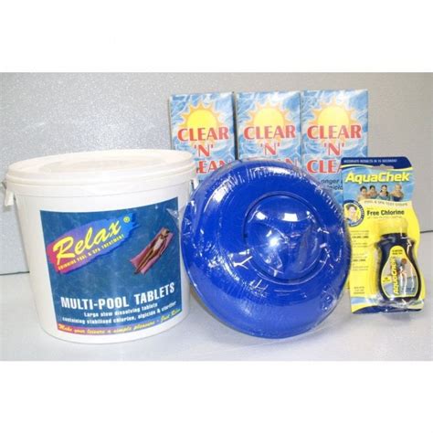 Relax Swimming Pool Chemical Kit E For 32ft Pools Pool And Spa Supplies