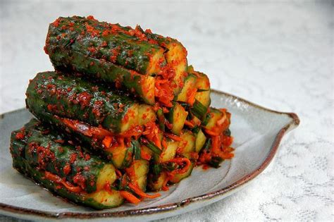 Spicy Stuffed Cucumber Kimchi Oi Sobagi Artofit