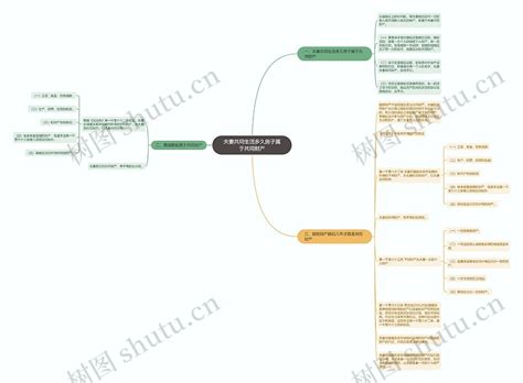 夫妻共同生活多久房子属于共同财产思维导图编号p6285803 Treemind树图