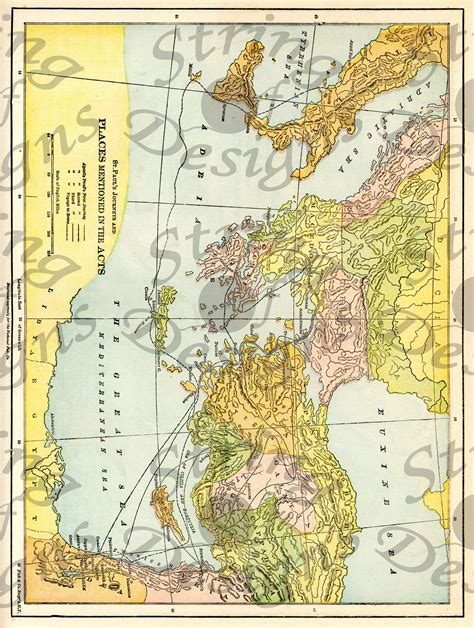 Antique Bible Maps Printables Full Color 8.5x11 - Etsy