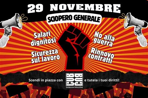 Sciopero Generale E Generalizzato 29 Novembre 2024 Cub