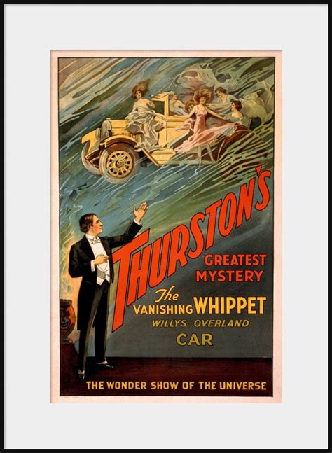 Howard Thurston Magician Poster Disappearing Whippet Car Act New Fine