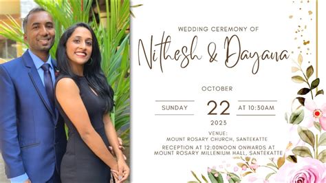 Wedding Ceremony Of Nithesh With Dayana Mount Rosary