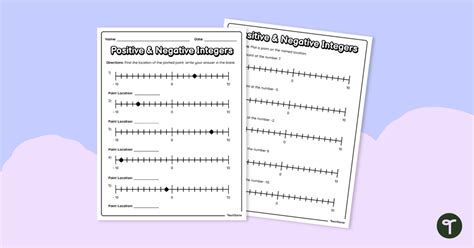 Negative and Positive Number Line - 19 Free Printable Blank Worksheets ...