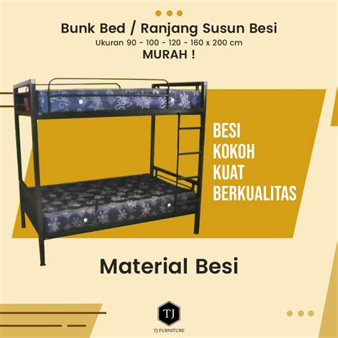 Jual Ranjang Susun Besi Tempat Tidur Tingkat Besi Dipan Besi Bunk