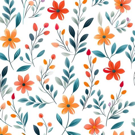 Premium AI Image | floral pattern design flower textile print Digital Design