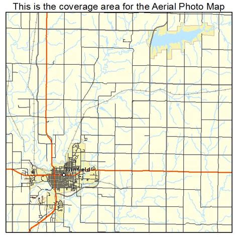 Aerial Photography Map Of Winfield Ks Kansas