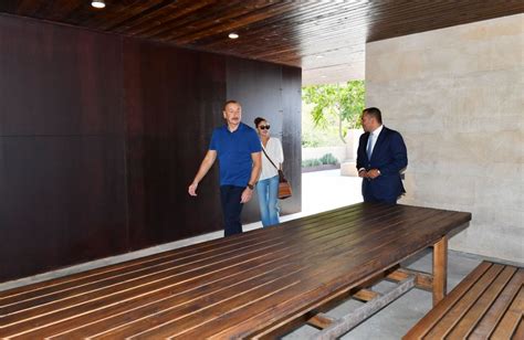 President Ilham Aliyev First Lady Mehriban Aliyeva View Reconstruction